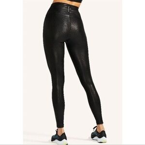 PELOTON Show Up Digital Foil High Waist Legging Full Length Black Plus Size XXL